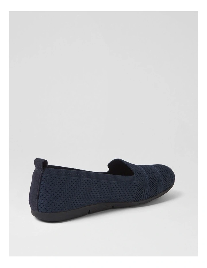 Silicie Navy Fabric Loafers image 3