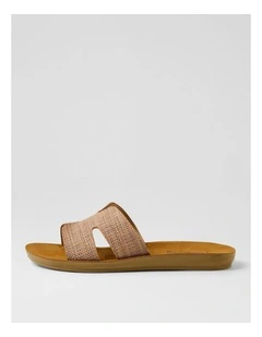 Glori Coffee Synthetic Raffia Slides