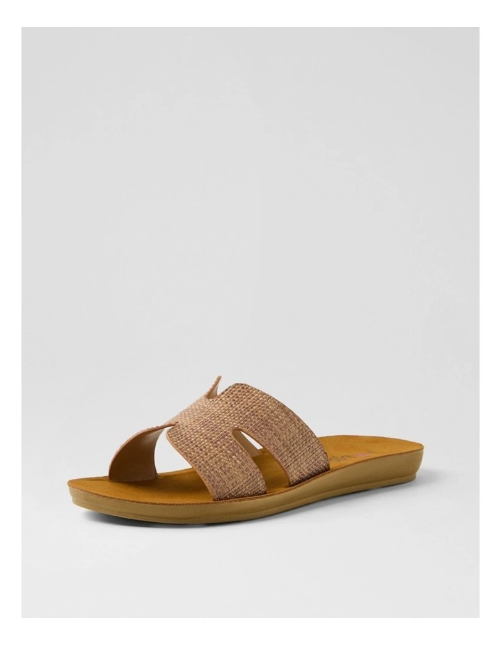 Glori Coffee Synthetic Raffia Slides image 2