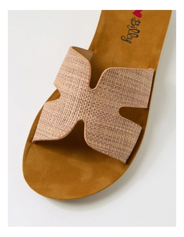 Glori Coffee Synthetic Raffia Slides image 4