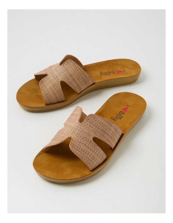 Glori Coffee Synthetic Raffia Slides image 5