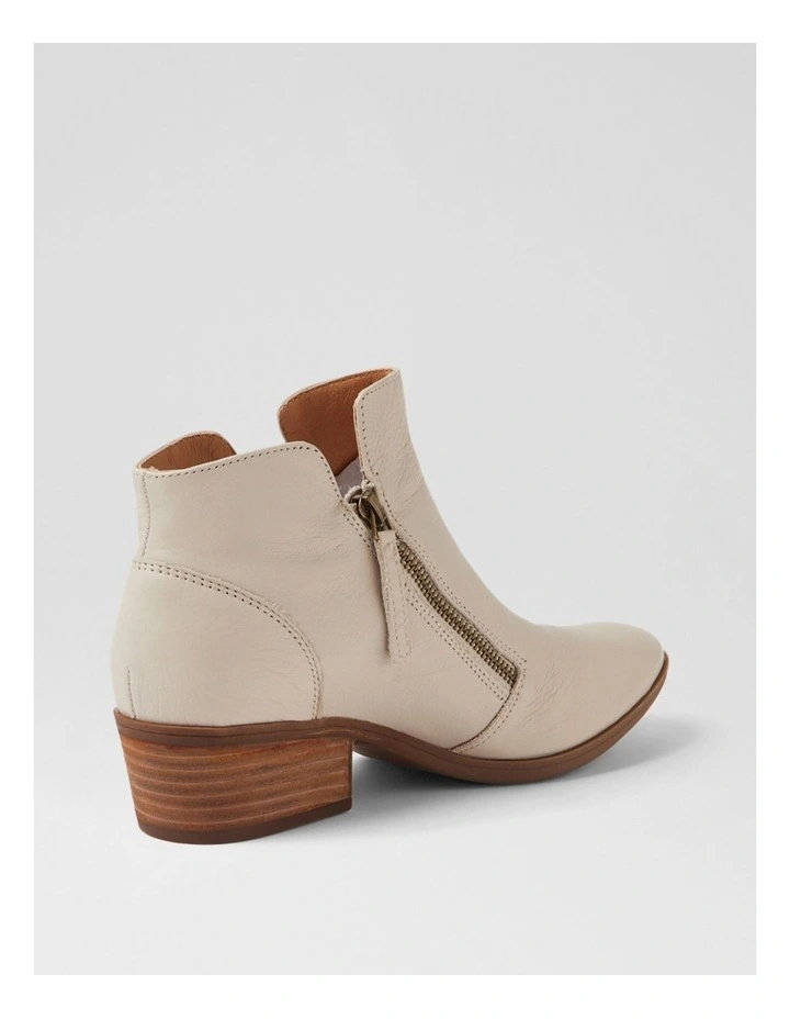 Zoner Almond Natural Leather Ankle Boots image 3