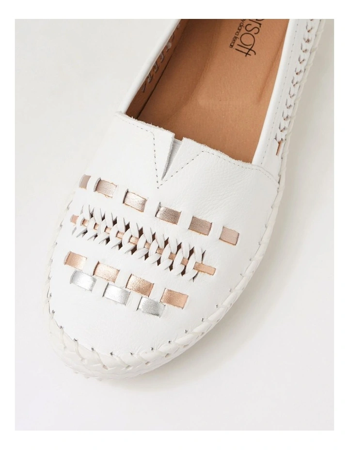 Wandies White Multi Leather Loafers image 4