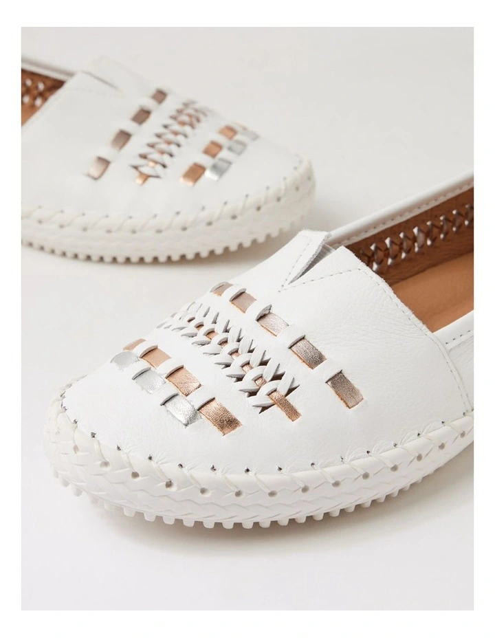 Wandies White Multi Leather Loafers image 5