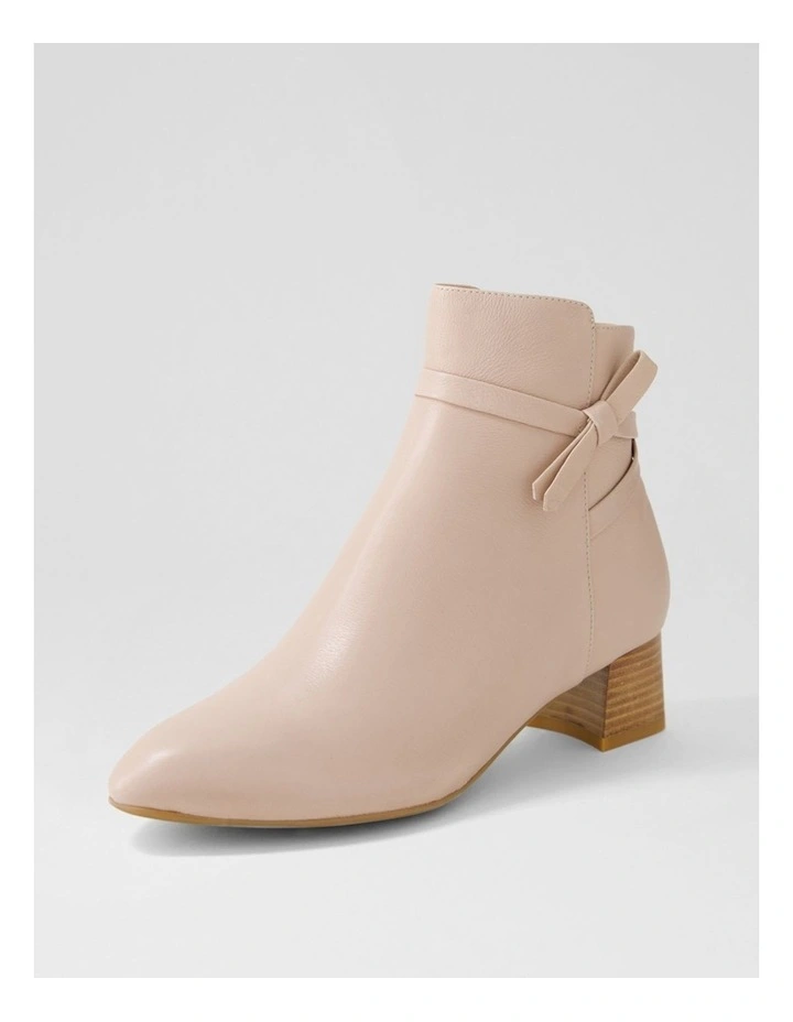 Marshas Dark Nude Leather Ankle Boots image 2