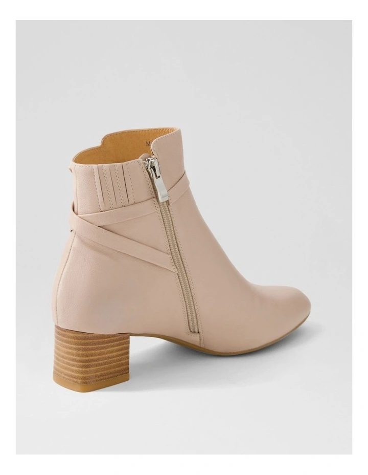Marshas Dark Nude Leather Ankle Boots image 3