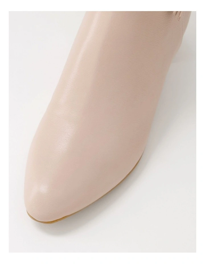 Marshas Dark Nude Leather Ankle Boots image 4