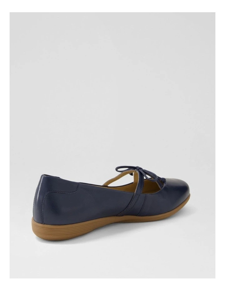 Harmoniey  Dark Blue Leather Ballet Flats image 3