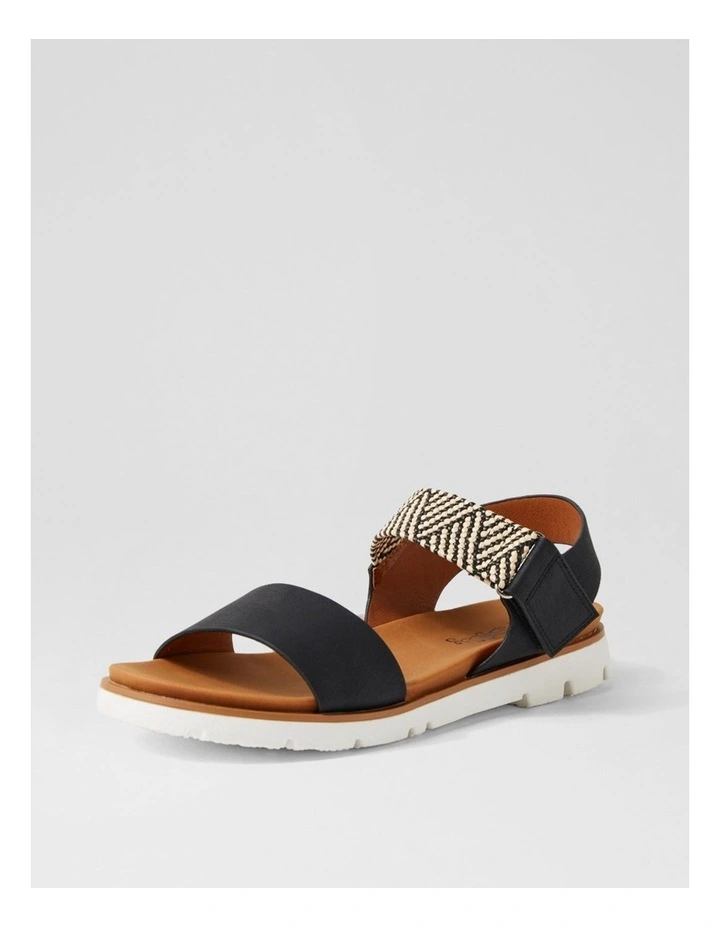 Lintee Black Elastic Sandals image 2