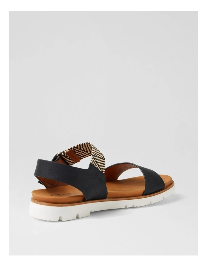 Lintee Black Elastic Sandals image 3