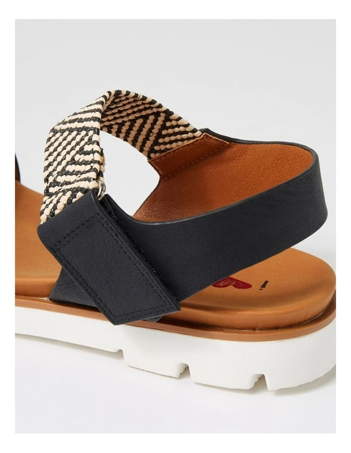 Lintee Black Elastic Sandals image 5