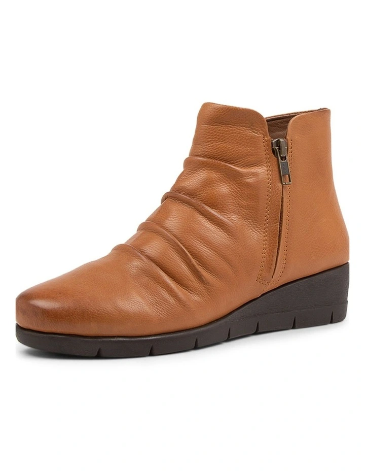Maxie New Tan Leather Ankle Boots image 2