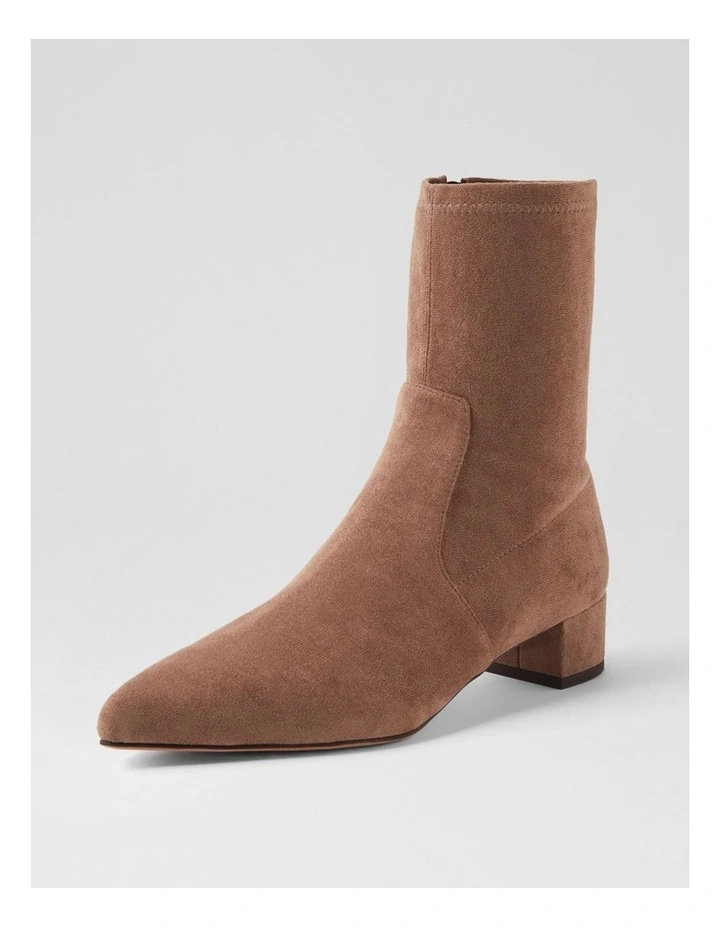Cared Light Choc Stretch Microsuede Ankle Boots image 2