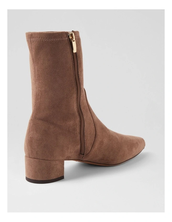 Cared Light Choc Stretch Microsuede Ankle Boots image 3
