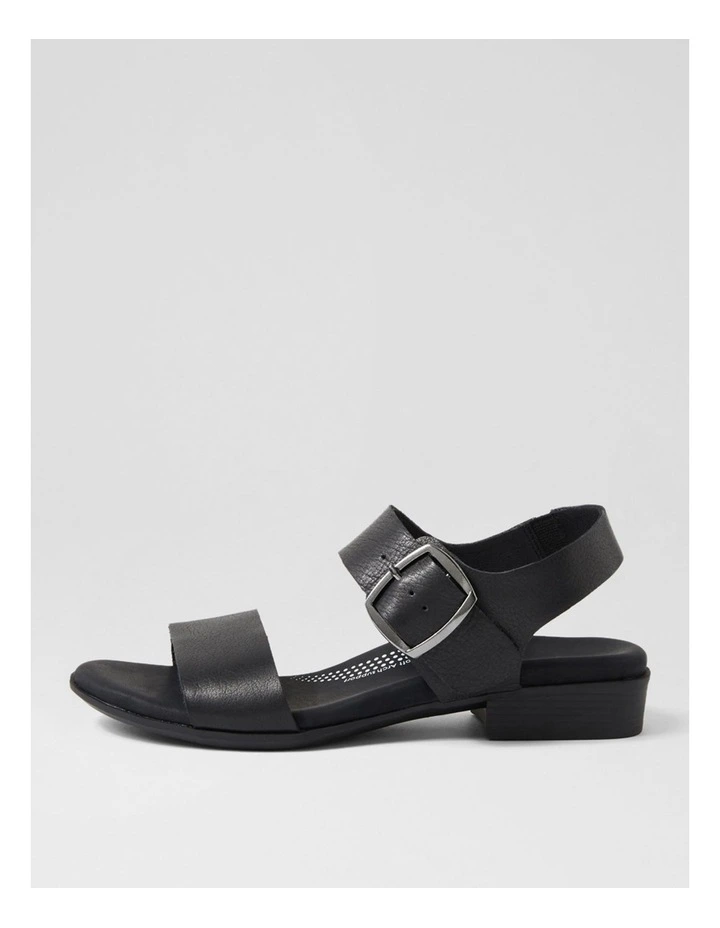 Clariss Black Leather Sandals image 1