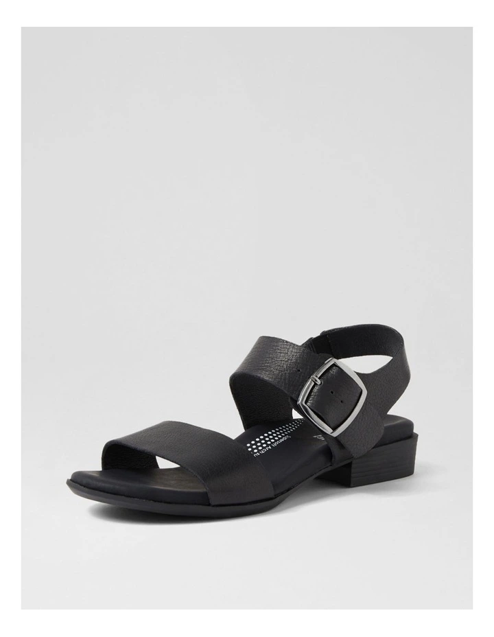 Clariss Black Leather Sandals image 2
