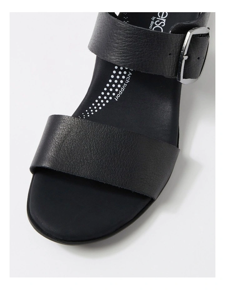 Clariss Black Leather Sandals image 4