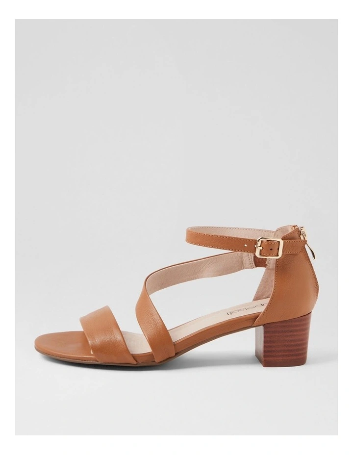 Caring Dark Tan Leather Sandals image 1