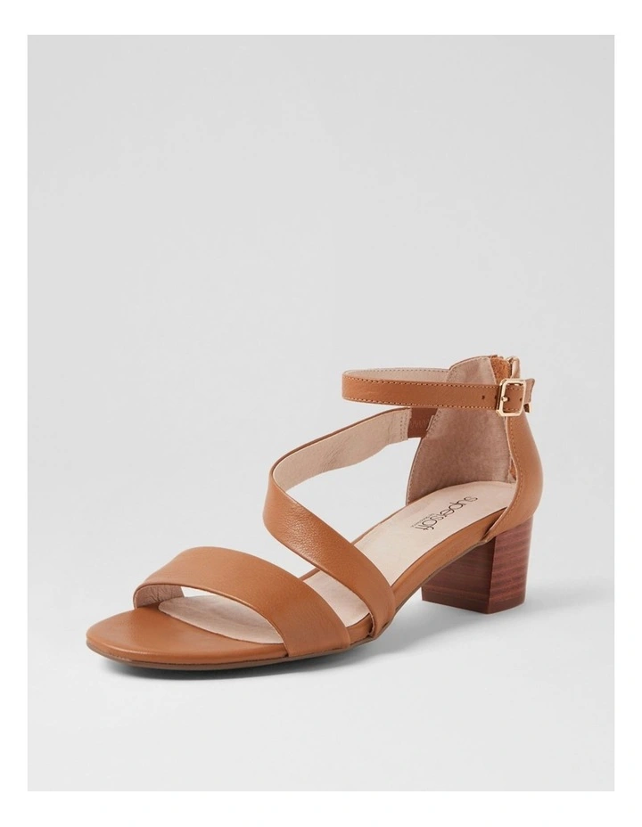 Caring Dark Tan Leather Sandals image 2