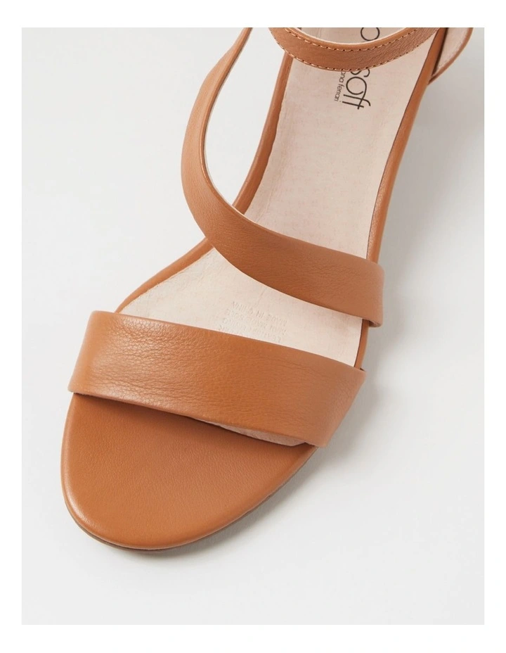 Caring Dark Tan Leather Sandals image 4