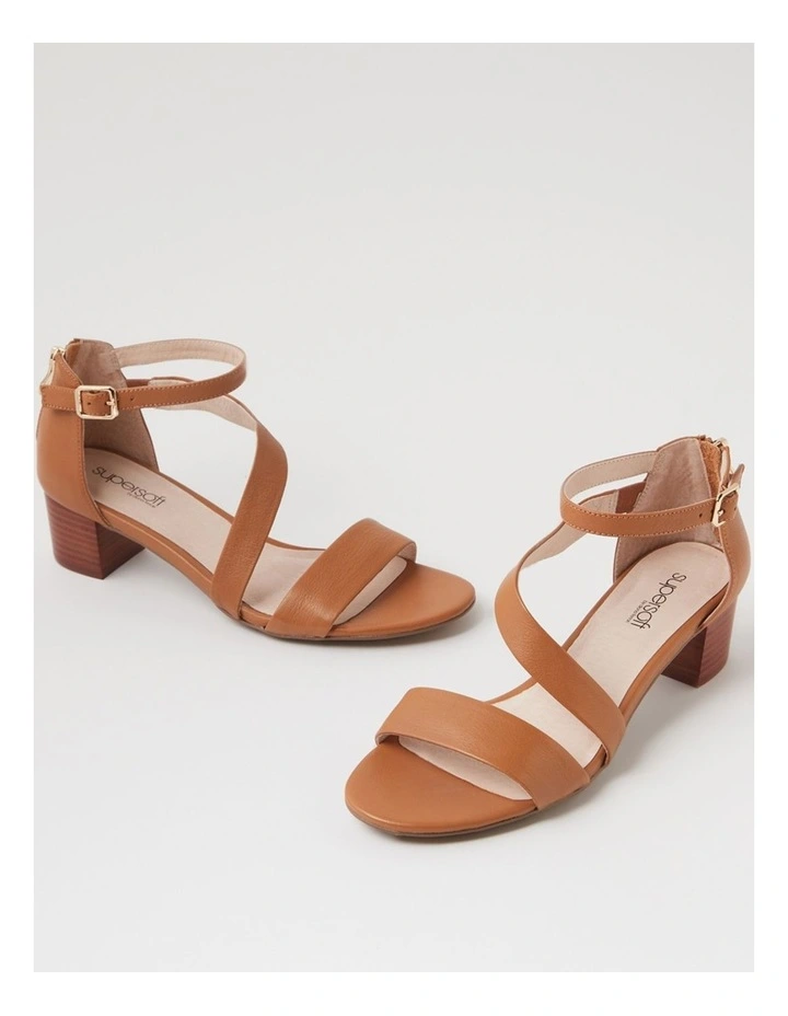 Caring Dark Tan Leather Sandals image 5