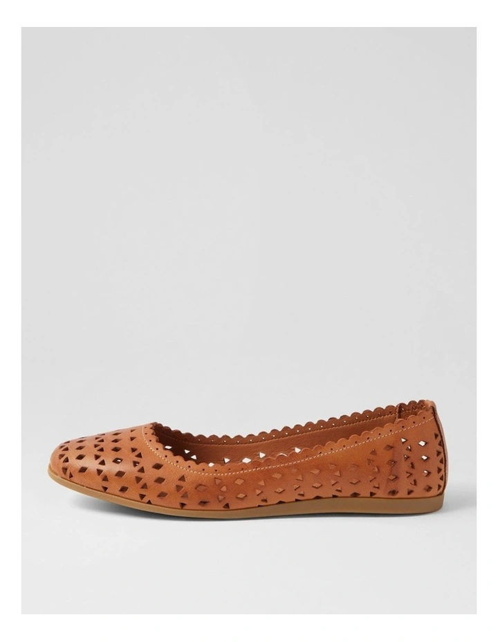 Fahey Tan Leather Flat Shoes image 1