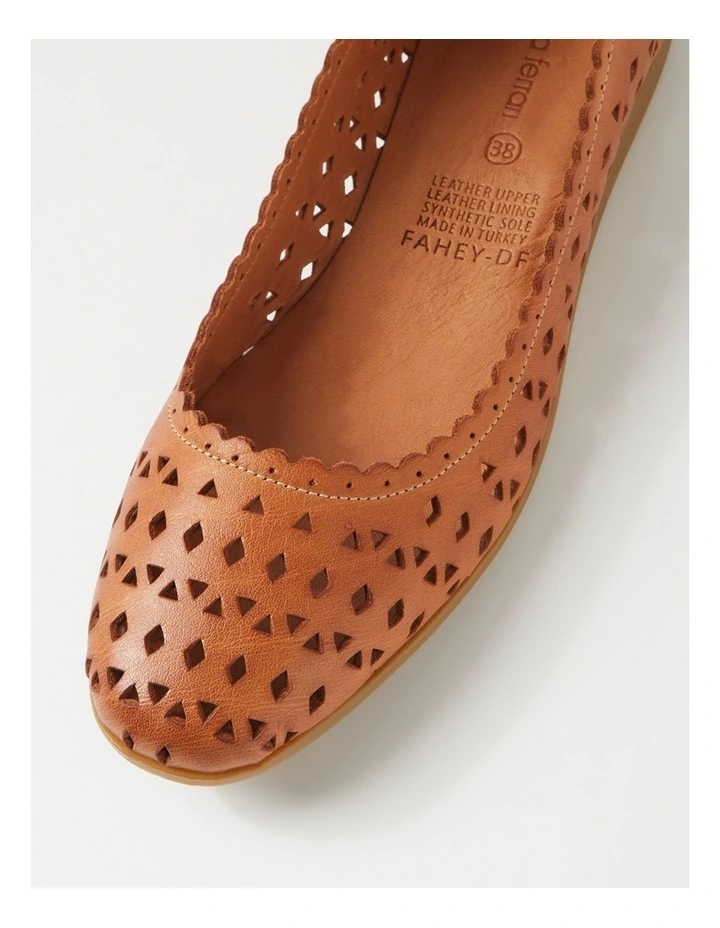 Fahey Tan Leather Flat Shoes image 4