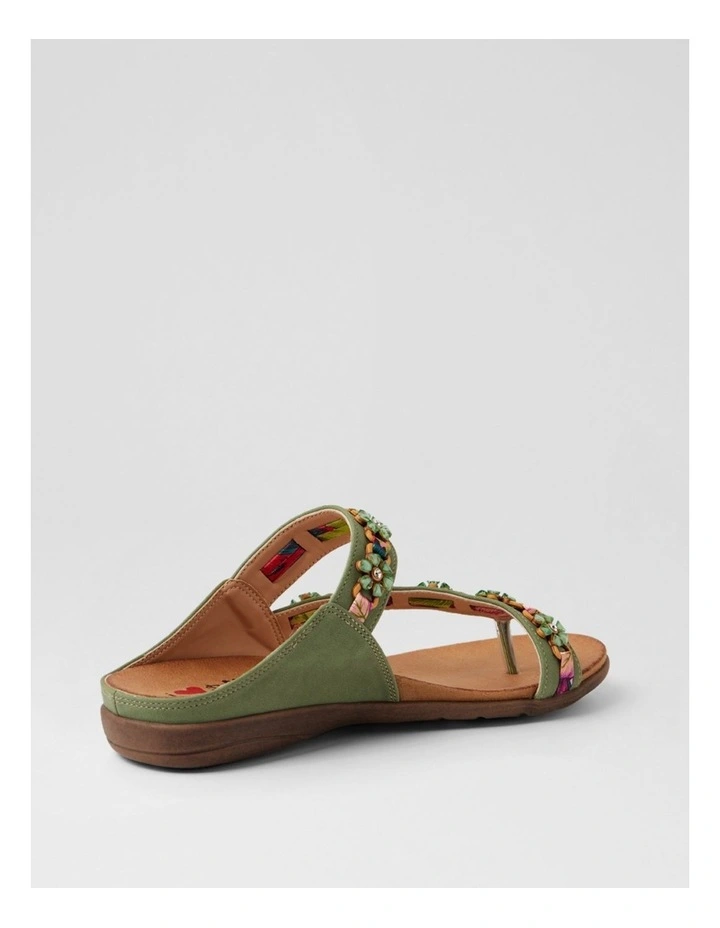 Olotto Green Nubuck Pu Thongs image 3