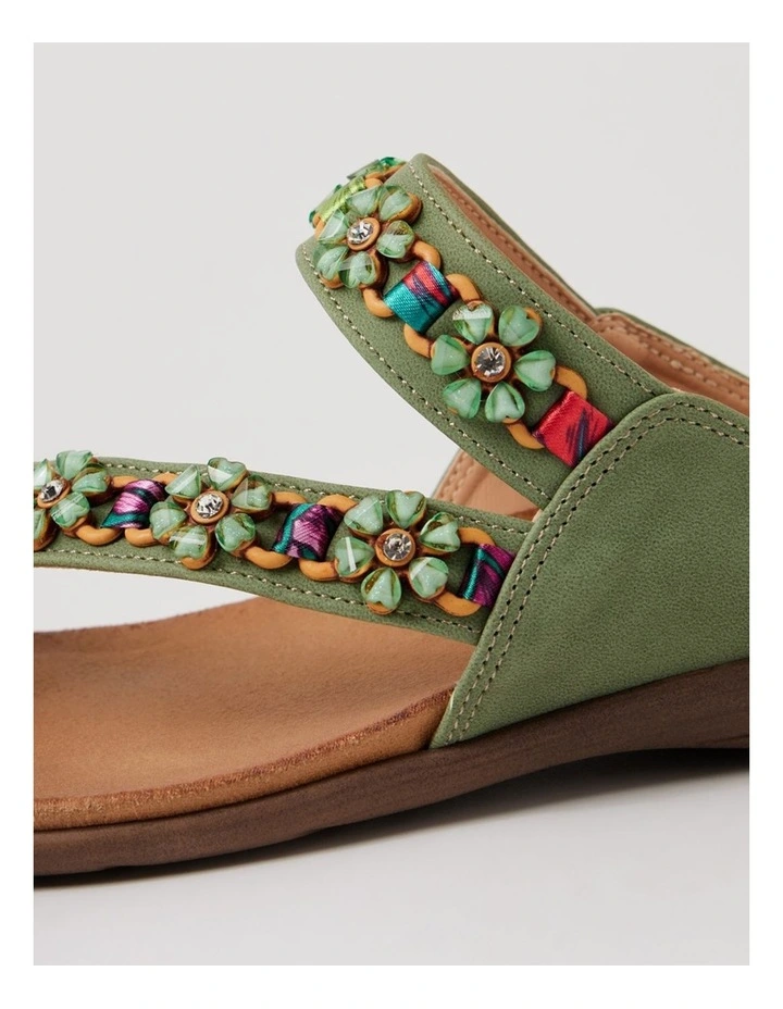 Olotto Green Nubuck Pu Thongs image 5