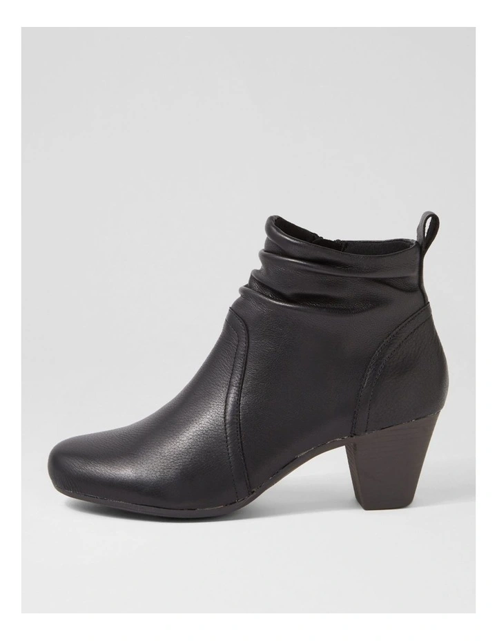 Feliciity Black Leather Ankle Boots image 1