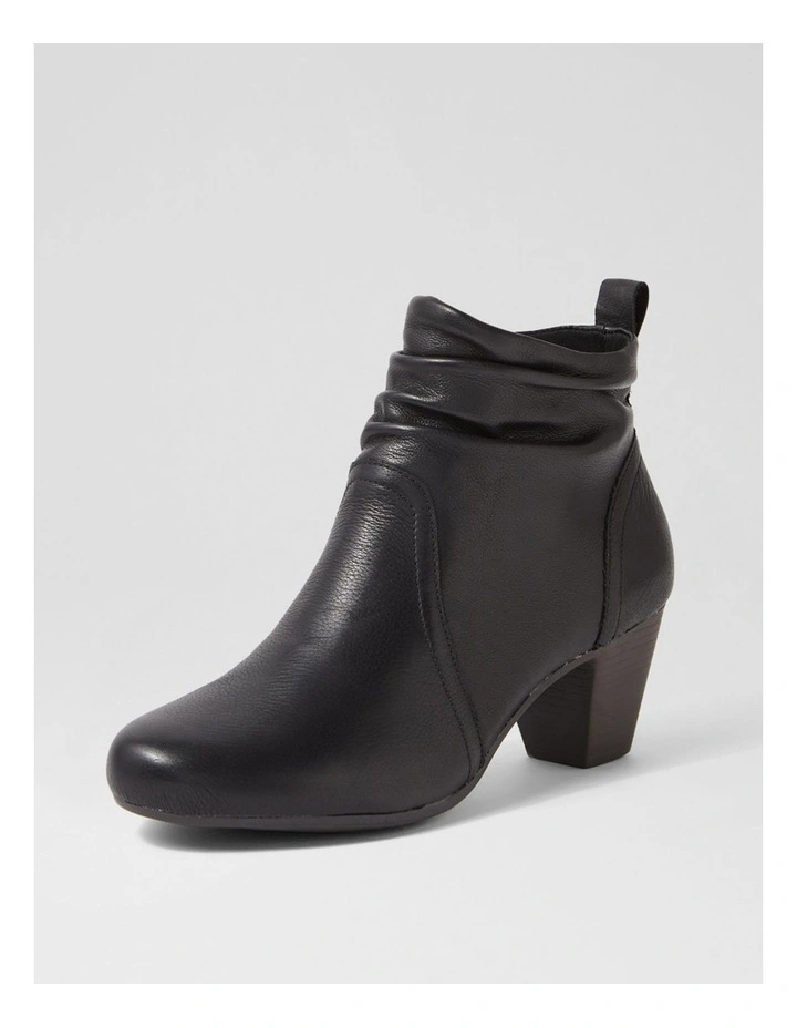 Feliciity Black Leather Ankle Boots image 2