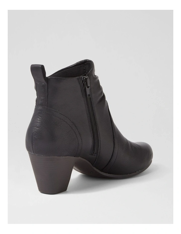 Feliciity Black Leather Ankle Boots image 3