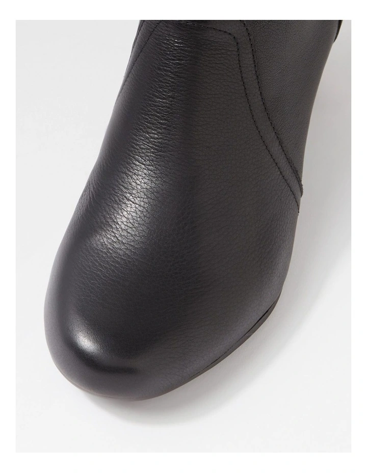 Feliciity Black Leather Ankle Boots image 4