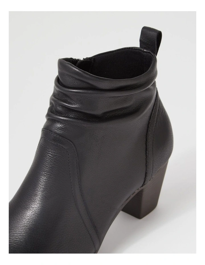 Feliciity Black Leather Ankle Boots image 5