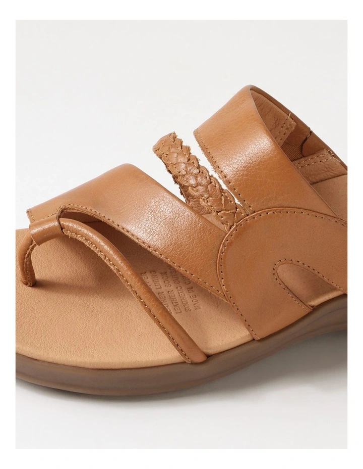 Mia2 Dark Tan Gum Leather Slides image 5