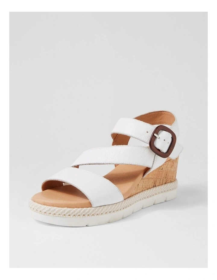 Jennis White Leather Sandals image 2