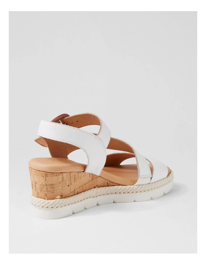 Jennis White Leather Sandals image 3