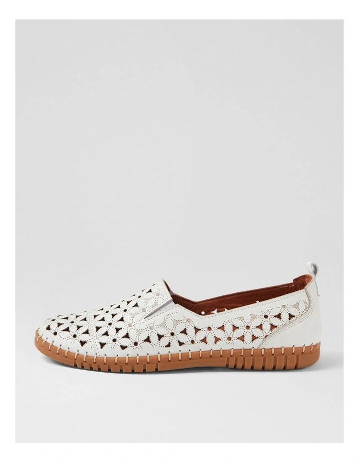 Bondie White Leather Loafers image 1