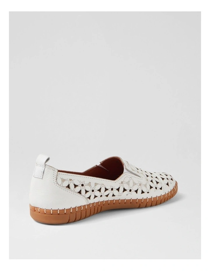 Bondie White Leather Loafers image 3