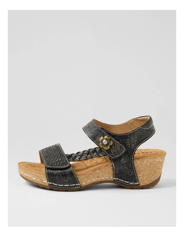 Jade Black Leather Sandals image 1