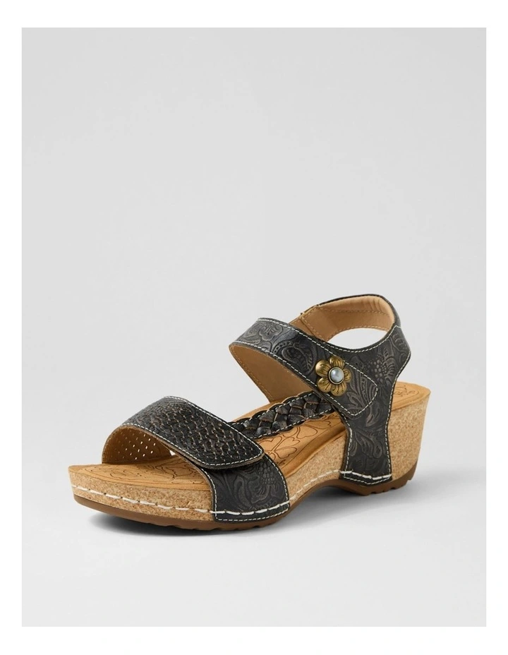 Jade Black Leather Sandals image 2