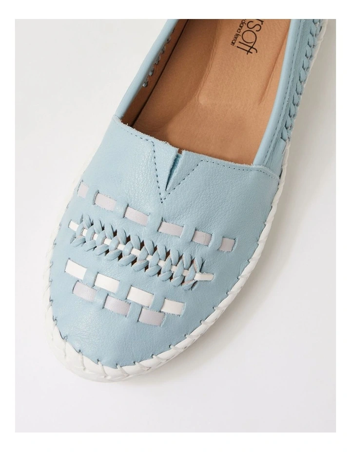 Wandies Dove Blue Multi Leather Loafers image 4