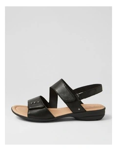 Bills Black Leather Sandals