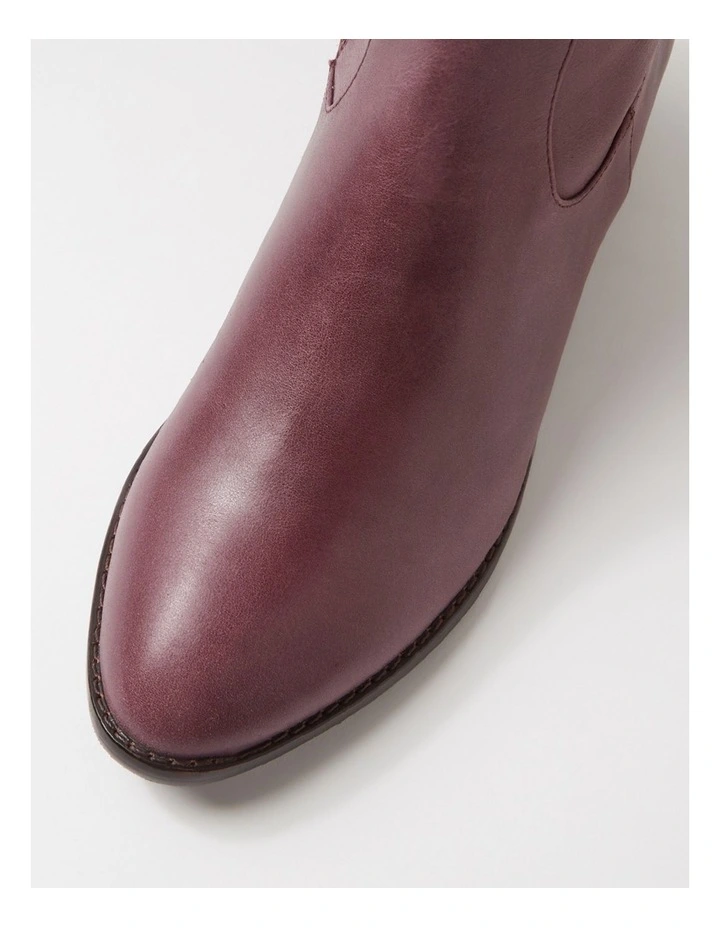 Giddy Plum Leather Knee High Boots image 4