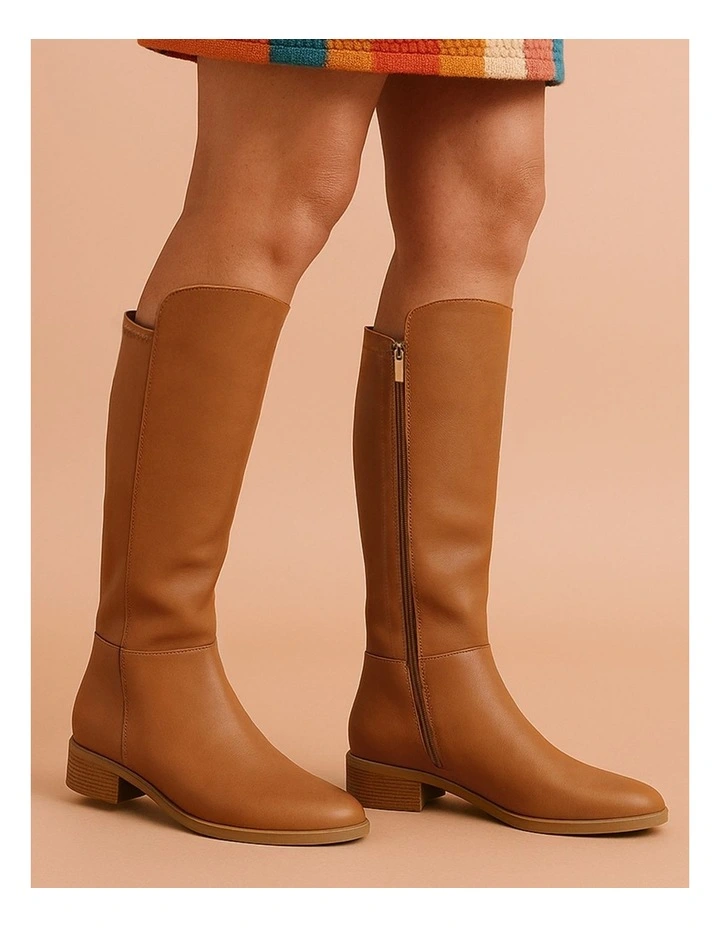 Telli2 Tan Stretch Boots image 1