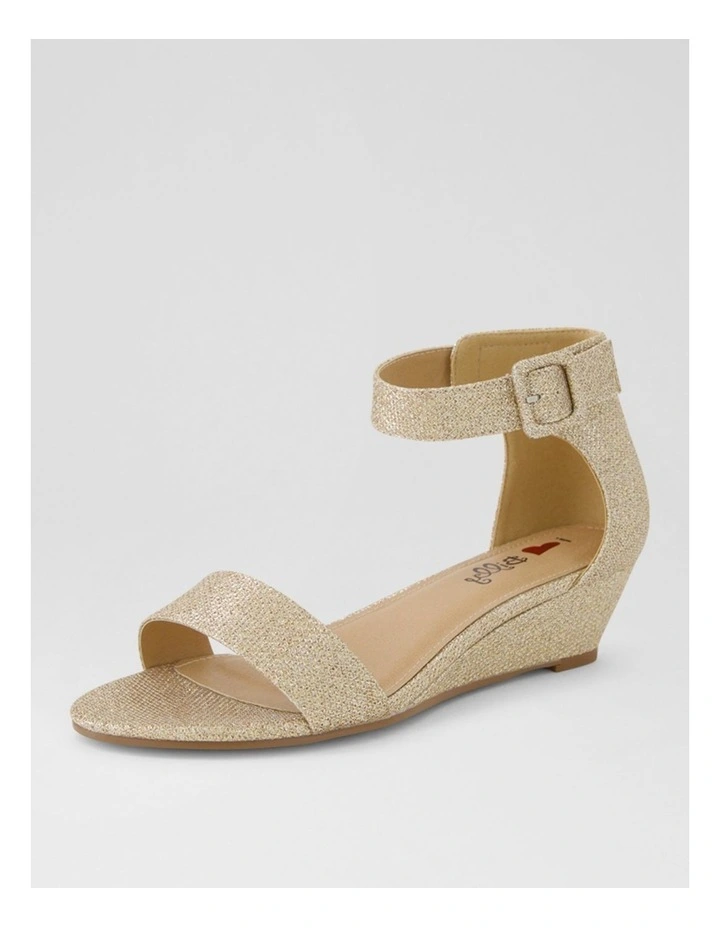 Macki Pale Gold Glitter Sandals image 2