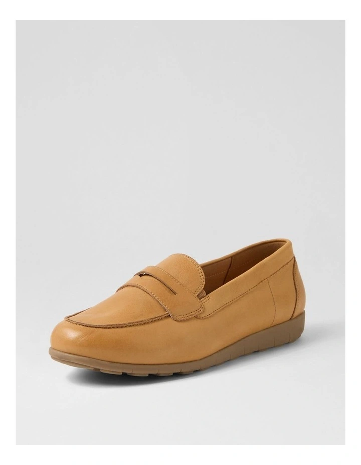 Birdi Dark Tan Wide Fit Leather Loafers image 2