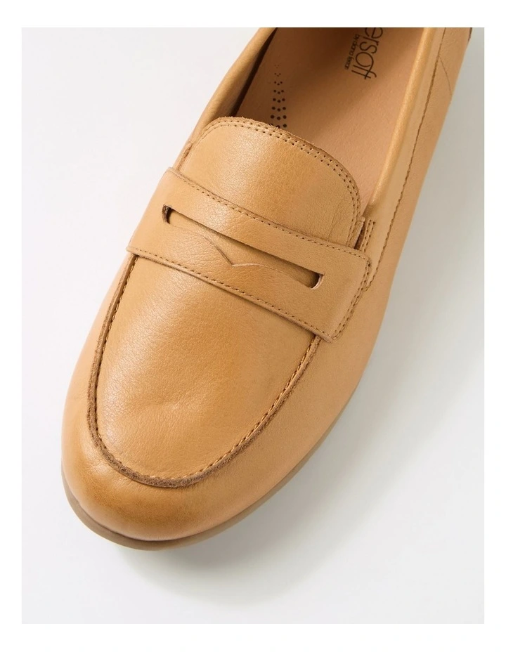 Birdi Dark Tan Wide Fit Leather Loafers image 4