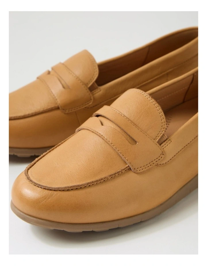 Birdi Dark Tan Wide Fit Leather Loafers image 5