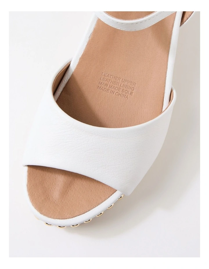 Cousin White Jewelled Rope Leather Sandals image 4
